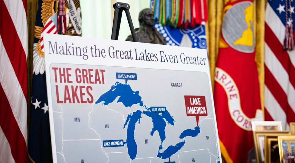 La disputa sobre el nombre del lago se produce en plena escalada de las tensiones entre Estados Unidos y Canadá. EFE/A. Drago