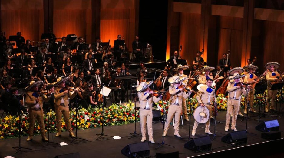 Los mariachis Nuevo Tecalitlán y Los Camperos recorrieron parte del repertorio de dos figuras que marcaron la música mexicana. EL INFORMADOR/J. Acosta