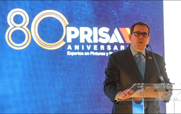 Juan Carlos Caballero, director de Pinturas Prisa mencionó que el gran reto que tiene es seguir construyendo un futuro que permita celebrar otros 80 años más. EL INFORMADOR/A. Navarro