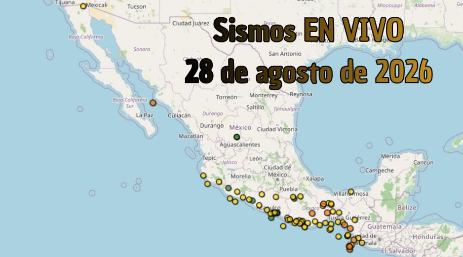 EN VIVO | Sismos en México | Viernes 28 de agosto. ESPECIAL / SSN