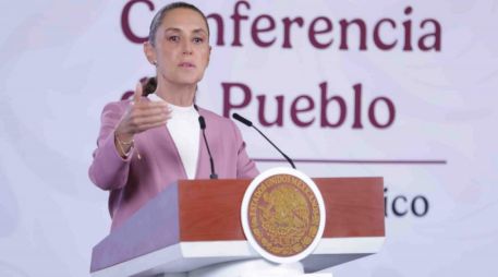 La Mandataria Claudia Sheinbaum ha defendido la fortaleza de la economía mexicana pese a las tensiones comerciales y los aranceles impulsados por el presidente estadounidense, Donald Trump. SUN / F. Rojas
