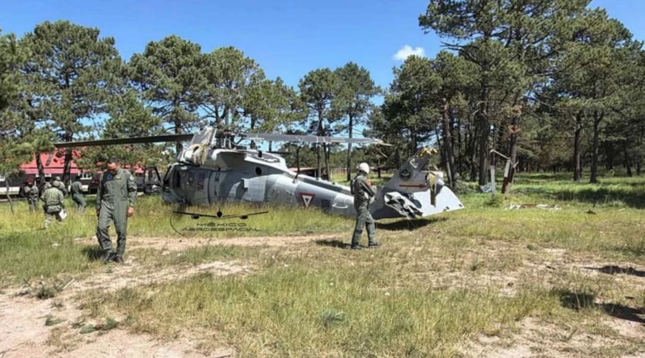 Los militares que estaban a bordo de la aeronave presentaron contusiones leves. X/@maeroespacial