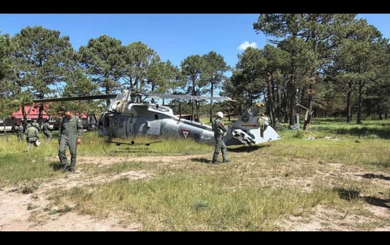 Los militares que estaban a bordo de la aeronave presentaron contusiones leves. X/@maeroespacial
