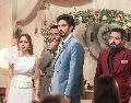 La actriz Regina Pavón interpreta a Natalia; la acompañan en la foto José Eduardo Derbez e Iván Amozurrutia. CORTESÍA