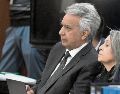 Lenín Moreno, ex presidente de Ecuador durante su juicio. AFP