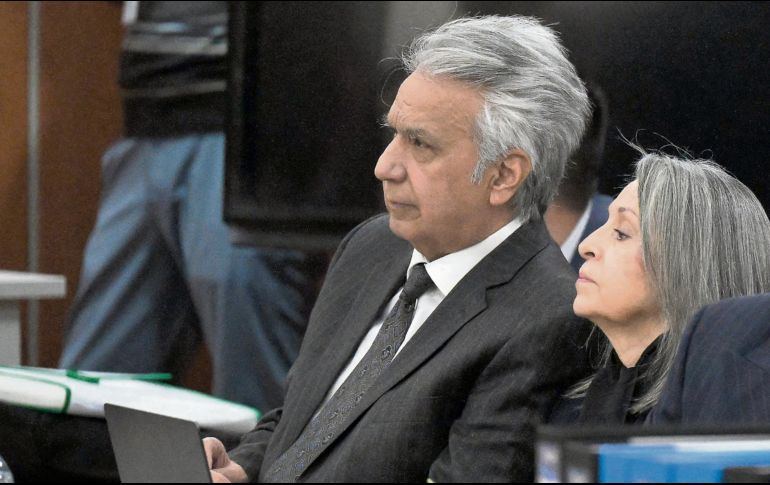 Lenín Moreno, ex presidente de Ecuador durante su juicio. AFP