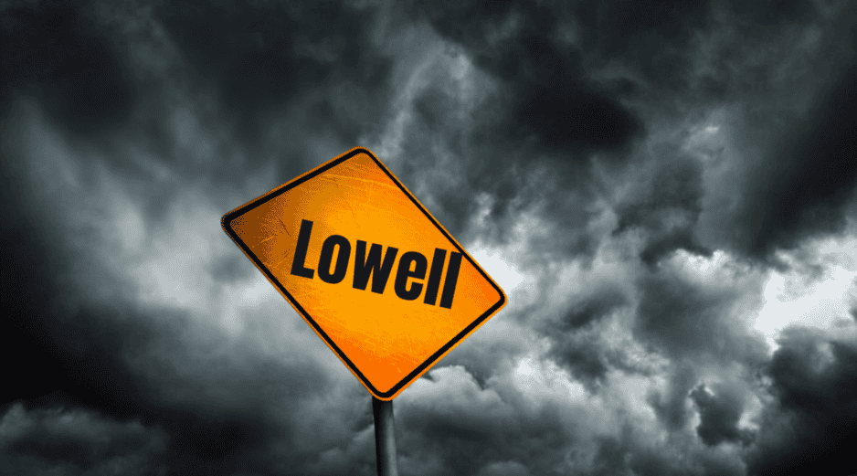 “Lowell” amaneció con vientos sostenidos de 75 km/h este sábado 29 de agosto de 2026. ESPECIAL / CANVA