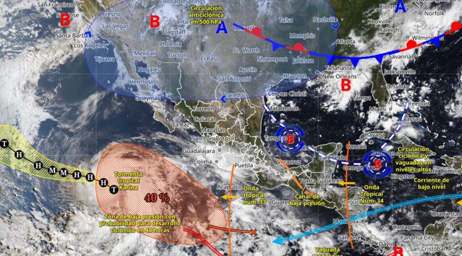 El calor extremo persistirá en el norte, con temperaturas superiores a 45 grados en algunas regiones. ESPECIAL/SMN.