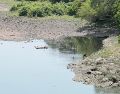 Un tramo del Río Lempa durante la sequía provocada por el fenómeno de El Niño en San Idelfonso, El Salvador, otro de los países afectados. EFE/R. Sura