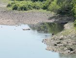 Un tramo del Río Lempa durante la sequía provocada por el fenómeno de El Niño en San Idelfonso, El Salvador, otro de los países afectados. EFE/R. Sura