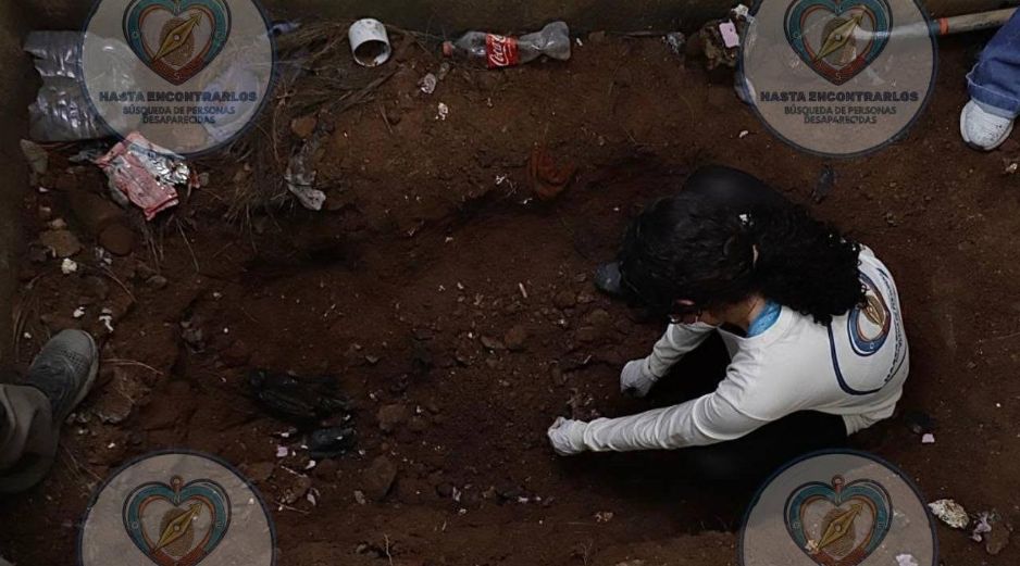 La osamenta se encontraba en el patio del inmueble y presenta “un avanzado estado de descomposición”. FACEBOOK/Hasta Encontrarlos México