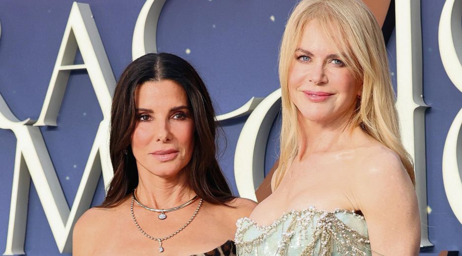 Sandra Bullock y Nicole Kidman. Las actrices posan durante la premiere de la cinta “Hechizo de amor: la magia continúa”, en el Reino Unido. EFE/A. Rain