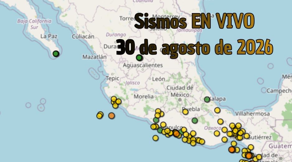 EN VIVO | Sismos en México | Domingo 30 de agosto. ESPECIAL / SSN