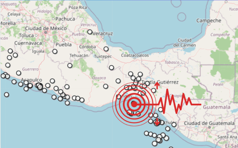 &nbsp;Sismo en Oaxaca. ESPECIAL / SSN