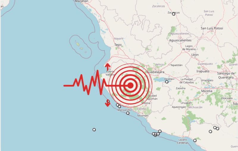 &nbsp;Sismo en Jalisco. ESPECIAL / SSN