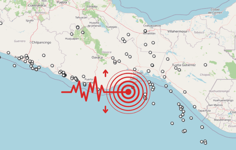 &nbsp;Sismo en Oaxaca. ESPECIAL / SSN