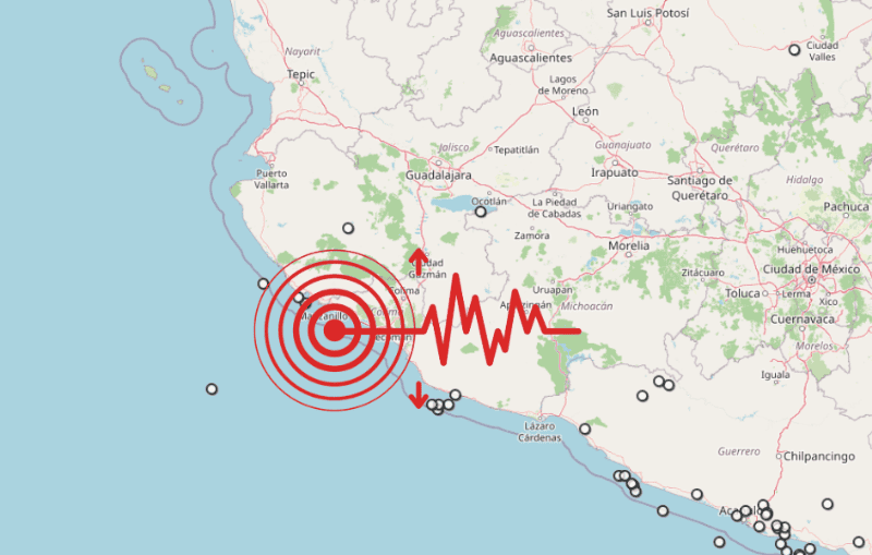 &nbsp;Sismo en Colima. ESPECIAL / SSN