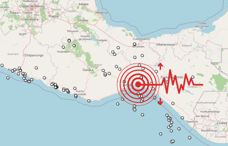&nbsp;Sismo en Oaxaca. ESPECIAL / SSN