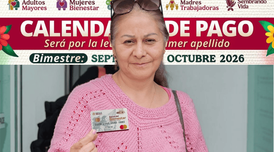 La Secretaría del Bienestar anunció el calendario Pensión Bienestar para el bimestre septiembre-octubre. ESPECIAL/Banco del Bienestar