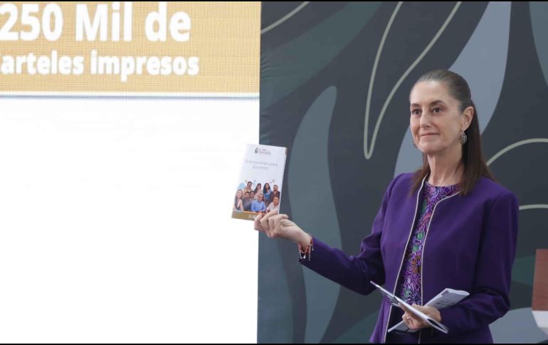 Claudia Sheinbaum. Los contenidos del programa estarán enfocados en que los jóvenes puedan reconocer sus emociones, identificar cuándo necesitan pedir ayuda y reflexionar sobre su relación con las tecnologías. SUN / F. Rojas