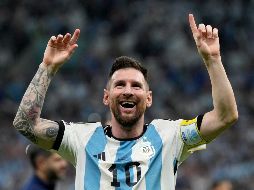 Lionel Messi celebra la victoria de Argentina ante Países Bajos en los cuartos de final del Mundial, el 10 de diciembre de 2022, en Lusail, Qatar.  AP / ARCHIVO