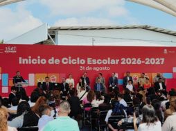 Autoridades estatales y municipales destacaron los avances en infraestructura y equipo tecnológico para la educación en el Estado. ESPECIAL
