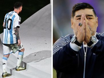 Tanto Messi como Maradona se convirtieron en auténticas leyendas del futbol argentino. EFE/ARCHIVO
