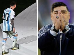 Tanto Messi como Maradona se convirtieron en auténticas leyendas del futbol argentino. EFE/ARCHIVO