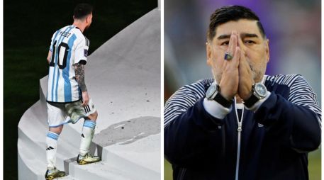 Tanto Messi como Maradona se convirtieron en auténticas leyendas del futbol argentino. EFE/ARCHIVO