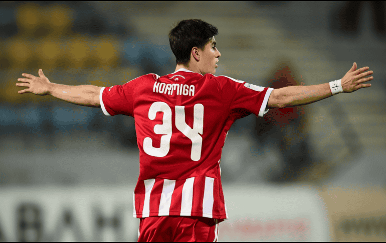 Armando González espera anotar pronto su primer gol con Olympiacos. INSTAGRAM / @olympiacosfc