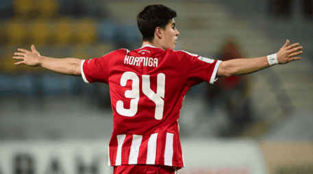 Armando González espera anotar pronto su primer gol con Olympiacos. INSTAGRAM / @olympiacosfc