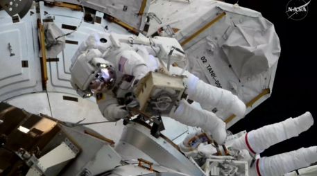 Ambas astronautas llegaron a la Estación Espacial Internacional en febrero de 2026 como parte de la misión Crew-12 de SpaceX. EFE / NASA