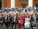 Pablo Lemus, gobernador de Jalisco, estuvo presente en el Segundo Informe de Gobierno  sentado en la segunda fila.  ESPECIAL