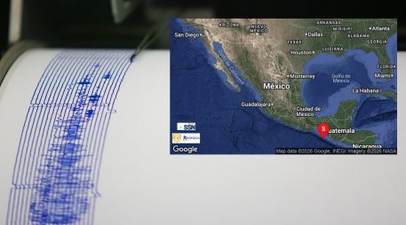El epicentro del temblor de hoy se ubicó a 145 kilómetros al suroeste de Huixtla, Chiapas, de acuerdo con los datos técnicos proporcionados por el SSN. ESPECIAL / SSN y CANVA