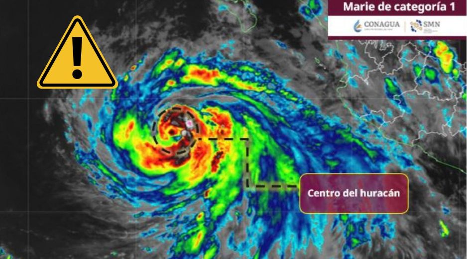 Con la información disponible en este reporte, Marie se mantiene sobre el océano Pacífico y su centro permanece alejado de las costas mexicanas. CONAGUA