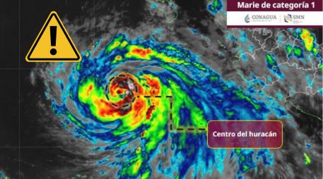 Con la información disponible en este reporte, Marie se mantiene sobre el océano Pacífico y su centro permanece alejado de las costas mexicanas. CONAGUA