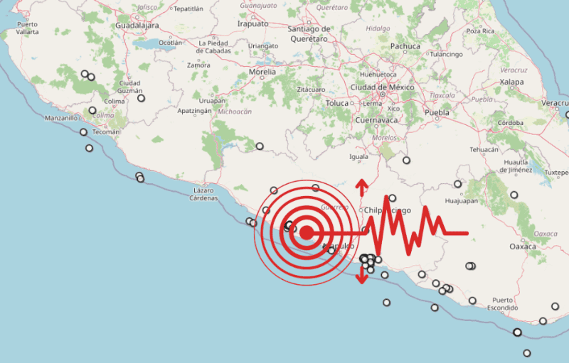 &nbsp;Sismo en Guerrero. ESPECIAL / SSN