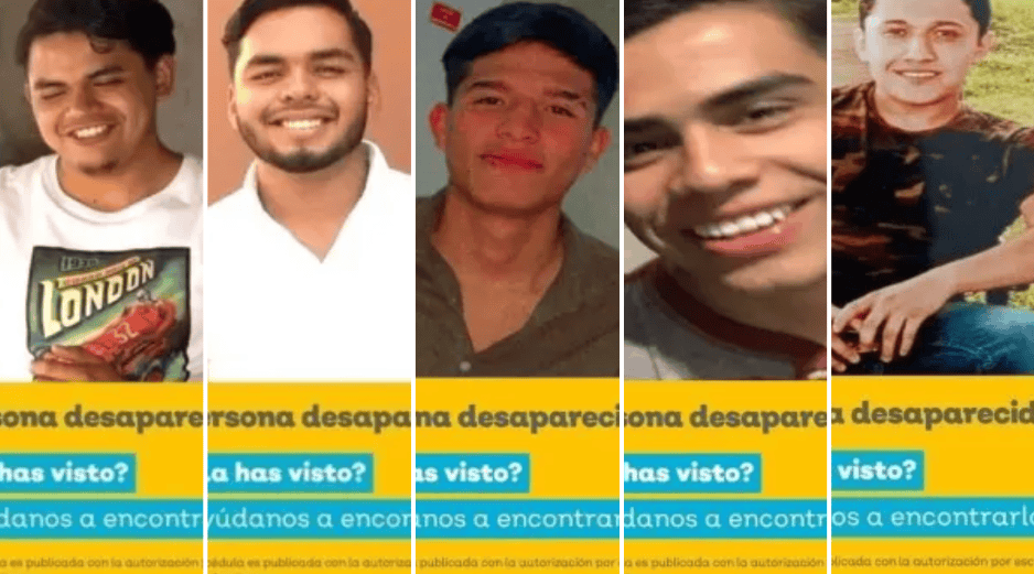Hasta el momento, el paradero de los jóvenes sigue sin conocerse, por lo que siguen reportados como desaparecidos. CORTESÍA/ Comisión de Búsqueda de Personas del Estado de Jalisco