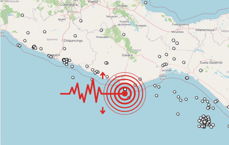 &nbsp;Sismo en Oaxaca. ESPECIAL / SSN