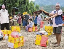 Campamentos de emergencia habilitados para los miles de desplazados. AFP