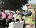 Integrantes de la Policía Vial se capacitan en el control y vigilancia de las calles y carreteras de la Entidad. ESPECIAL