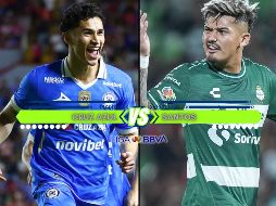 Cruz Azul buscará aprovechar su mejor posición en la Tabla General ante un Santos que todavía no conoce la victoria en el torneo. ESPECIAL / IMAGO7 y CANVA