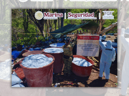 Entre los hallazgos se encuentra el segundo laboratorio de mayor capacidad asegurado en la presente administración. X / @SEMAR_mx
