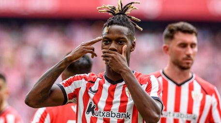 Williams tras anotar gol en la victoria del Athletic Club frente al Atlético de Madrid. EFE / Javier Zorrilla