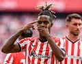 Williams tras anotar gol en la victoria del Athletic Club frente al Atlético de Madrid. EFE / Javier Zorrilla