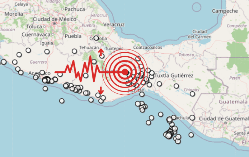 &nbsp;Sismos en Oaxaca. ESPECIAL / SSN