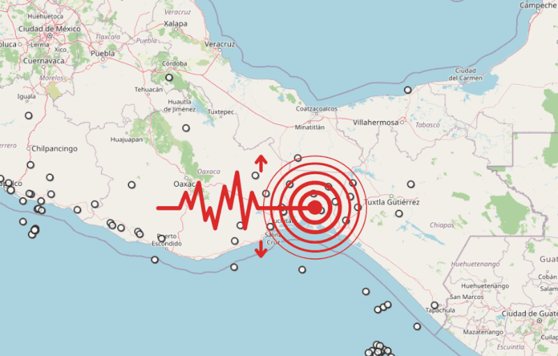 &nbsp;Sismo en Oaxaca. ESPECIAL / SSN
