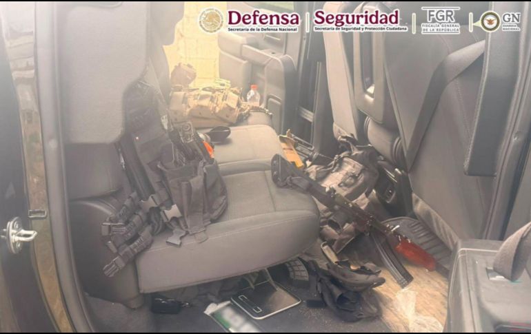 En total, detalló Harfuch, fueron detenidas nueve personas vinculadas con una estructura criminal dedicada al robo de autotransporte de carga, la extorsión, el secuestro y otros delitos. X / @OHarfuch