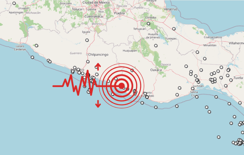 &nbsp;Sismo en Oaxaca. ESPECIAL / SSN
