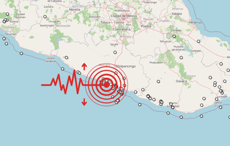 &nbsp;Sismo en Guerrero. ESPECIAL / SSN
